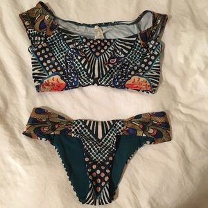 Mara Hoffman Peacock Bikini Set